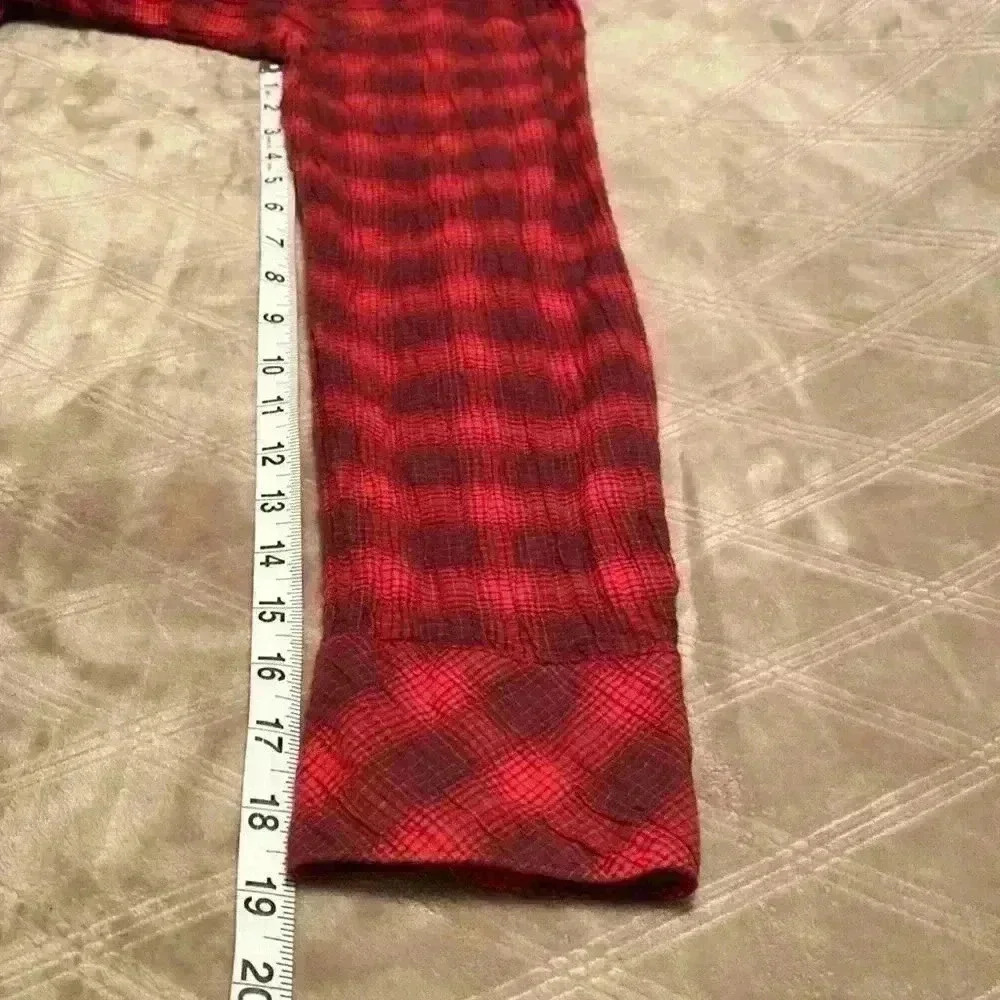 Patagonia Woman’s Red & Black Plaid Cotton Long Sleeve Button Front Shirt Size 4 - Picture 8 of 9